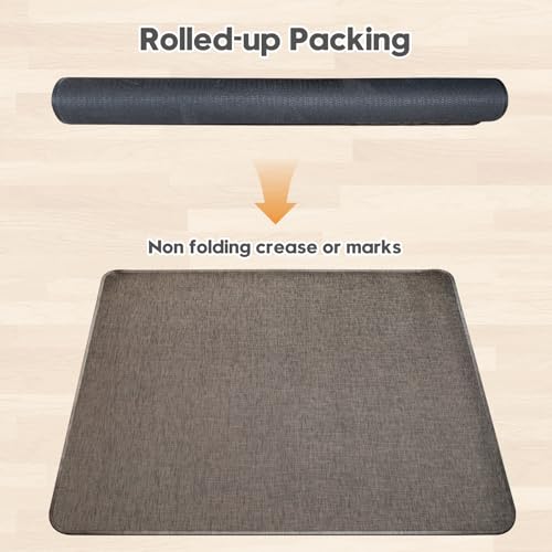 Image of Sycoodeal Office Chair Mat for Hardwood & Tile Floor, 48 inch x 60 inch Heavy Duty Computer Gaming Chair Mat for Rolling Chairs Non-Curve, Anti-Slip, Floor Protector for Home Office (Coffee)
