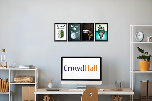 Image of CrowdHall Motivation Photo Frame | Motivation Frame | Motivational Quotes Wall Art for Living Room, Home Decor, Bedroom, Office. (Size 13 X 17 inch, 4 Frame Combo) (6.5 x 8.5 Each Frame Size)