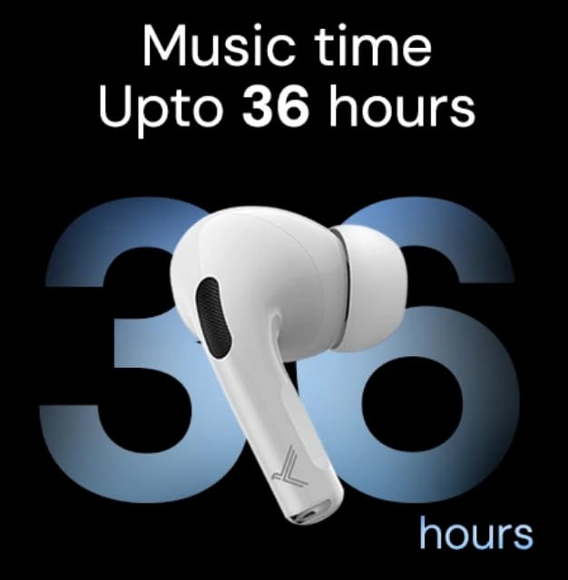 Image of KDM A1 HopPods Bluetooth 5.4 Wireless Earbuds, 36 Hours Total Playtime with Case, 5H Single Charge, ENC Noise Cancellation, Touch Control, Type-C Charging, Voice Assistant, Sea Green