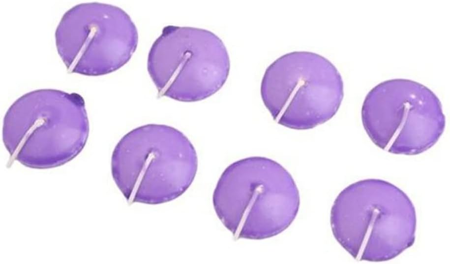 10pcs Purple Floating Candles for Wedding Unscented Flameless Candles Warm Light