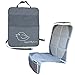 Child Car Seat Protector Makes Cleaning Up Your Car Easier! Thick Padding Preserves Upholstery to Retain Value of Vehicle! Included Kick Mat Organizer Allows Easy Access to Baby Items! (Single, Gray)