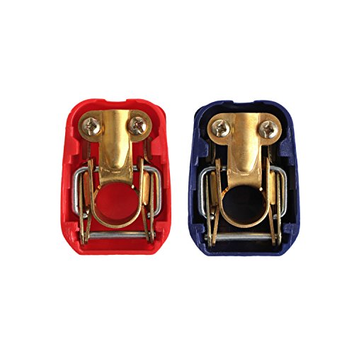 MuZuZi 2 piezas Clips de la batería del coche Abrazaderas de la batería del terminal del conector de liberación rápida