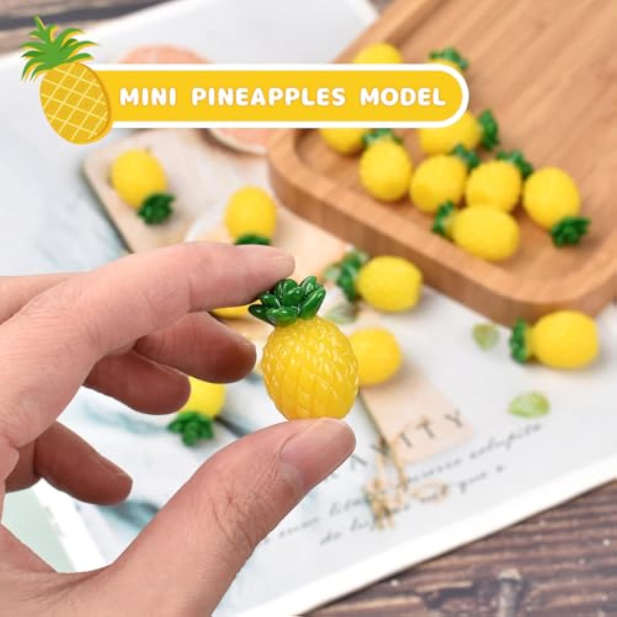 20PCS Miniature Pineapple, Fake Pineapple Figurines
