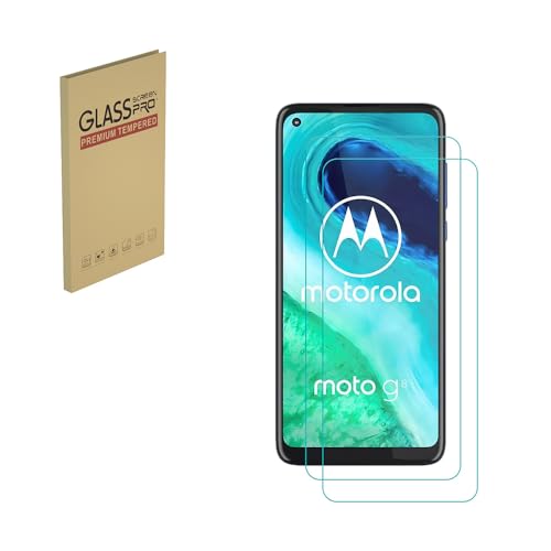 HYGMOCC Vidrio templado para Motorola Moto G Fast, protector de pantalla Moto G8, fácil de instalar, sin burbujas, dureza 9H, apto para estuches (2 piezas)