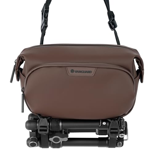Image of Vanguard VEO Lite W3L Camera & Everyday Waist Pack (Chocolate) - 3L Capacity, Fits Mirrorless Camera + Accessories, Tripod Strap, Adjustable Wear, Easy-Clean Water-Resistant Design