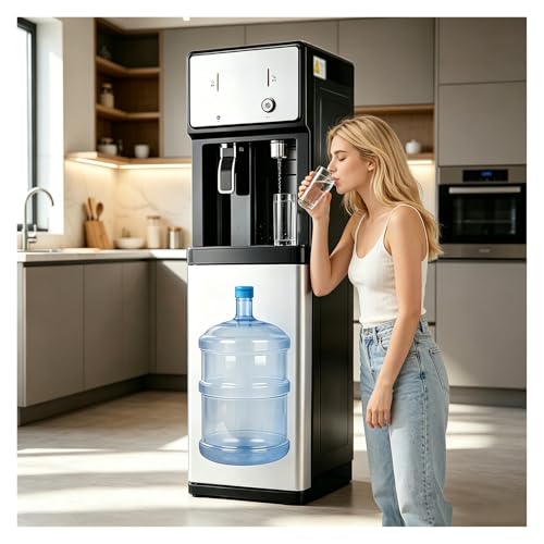Dispensador De Agua Carga Inferior, Enfriador De Agua De Pie Consumo Directo, Se Calienta En 3 Segundos, 3 Ajustes Temperatura, Maquina Des Aguas Fria Y Caliente, para Doméstico Pequeñas