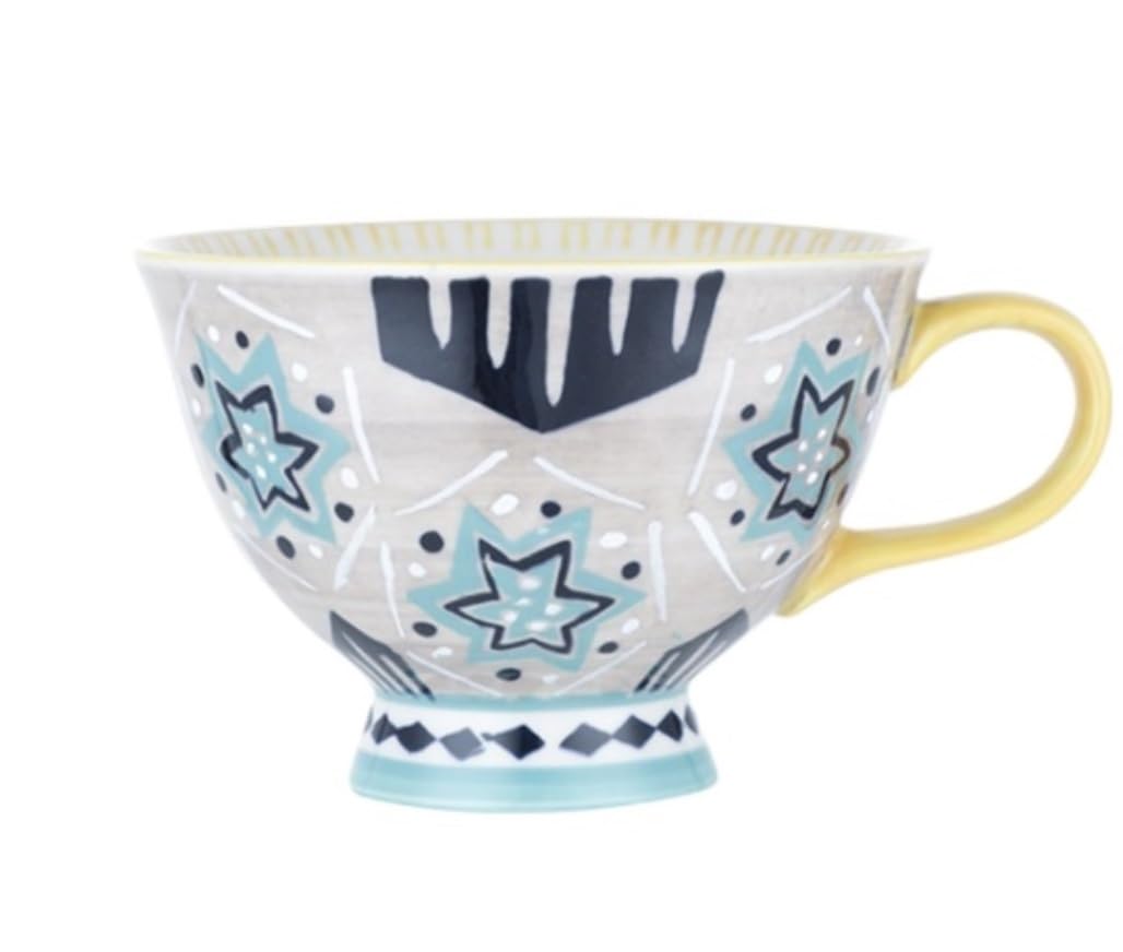 Tazzine Caffe Tazze Caffe Tazze Tazza da Bere in Ceramica di Grande capacità Tazza da caffè con Motivo Personalizzato Tazza da Latte per La Colazione A Casa Tazze Cappuccino(E)