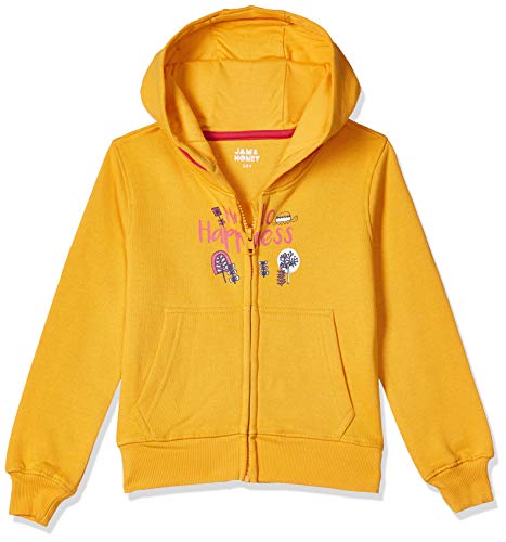 Image of Amazon Brand - Jam & Honey Girl's Cotton Winter Regular Fit Hooded Sweatshirt