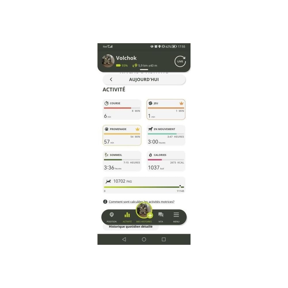 Kippy EVO | GPS per Cani - Localizzatore per Cani e Gatti Impermeabile con GPS per collare - Tracker di Attività e Salute del tuo Cane, con Recinto Digitale e Notifiche - Colore Grigio