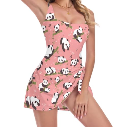 Maillot de bain une pièce femme amincent dessin panda mignon pour natation