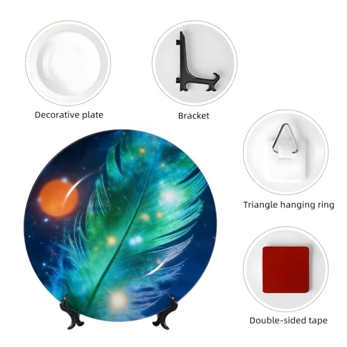 Plato decorativo Night Dome de porcelana fina redondo 6in miniatura 4