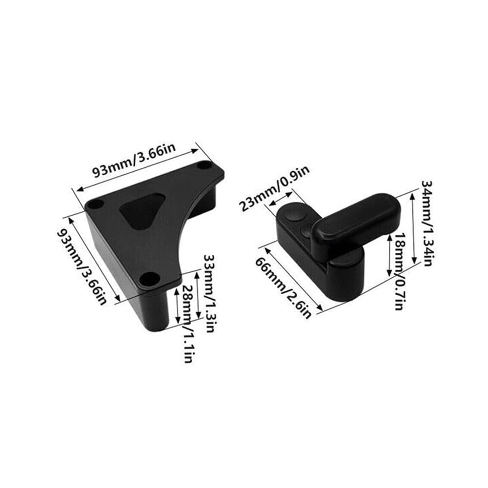 Kit de Almacenamiento de Soporte de Mesa para Caravana, Kit de fijación de Seguridad para Mesa, Color Negro, Apto para caravanas, autocaravanas, Accesorios de Mesa de Almacenamiento