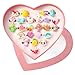 PinkSheep Little Girl Jewel Rings in Heart Box, Adjustable, Girl Gift Pretend Play and Dress Up Rings