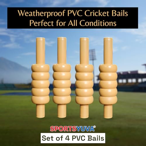 SPORTSYUVA Cricket Heavy Duty PVC Bails for Cricket Stump Set of 4 - Thumbnail 4