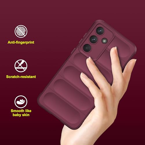 Image of amazon basics Back Case Cover for Samsung Galaxy S25 FE | Compatible for Samsung Galaxy S25 FE Back Cover | Liquid Silicon Magic Case with Camera Protection | Plum