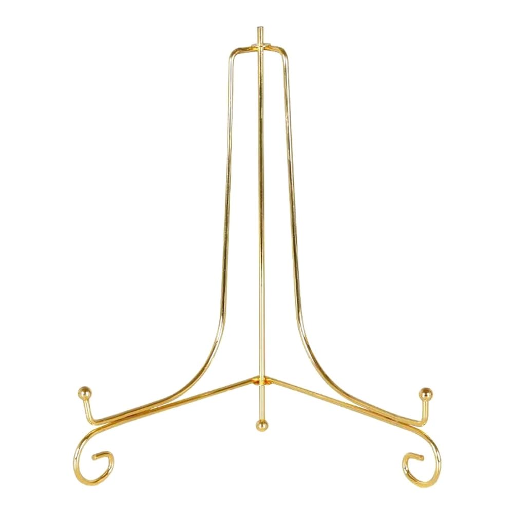 CTRLZS Gold Display Stand Craft Bracket Book Holder Photo Pedestal Bowl Dish Frame Picture Plate Rack Easel Storage Decor Easy to Use -15cm