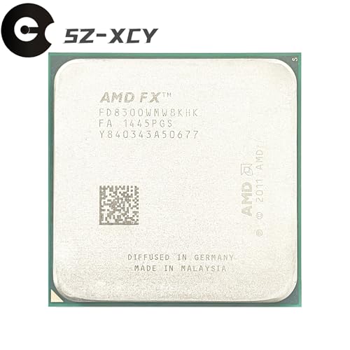 Processeur FX-8300 AMD Socket AM3+ à 8 cœurs de 3.3 GHz avec cache de 8 Mo pour PC fixe - 3
