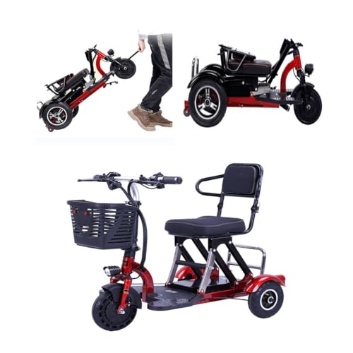 Scooter de mobilité à 3 Roues Pliable léger avec Phares LED et...