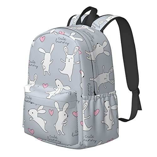 Sac à dos d'école lapin de 43,2 cm pour protéger l'ordinateur portable
