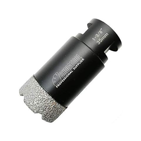 SHDIATOOL Diamond Core Drill Bits 1-3/8 Inch for Porcelain Ceramic Tile Marble Brick Vacuum Brazed Hole Saw 35mm Cover