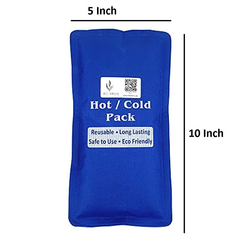BS AMOR Gel Cold & Hot Packs 5x10 in, Reusable Warm or Ice Packs for Injuries, Hip, Shoulder, Knee, Back Pain – Hot & Cold Compress for Swelling, Bruises, Surgery Pack of 2
