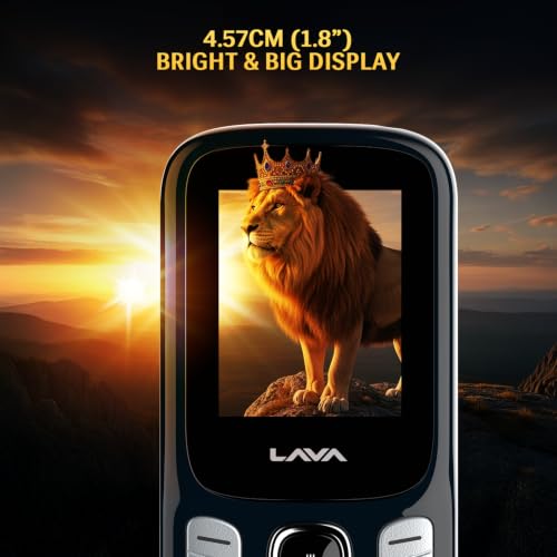 Image of Lava A3 King 2026 Dual Sim Keypad Mobile Phone | 1750mAh Big Battery | 1.8 inch Large Display | 7 Languages Read & Write Support | Vibration Alert (Blue)