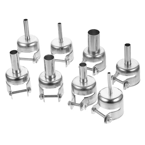 SOLUSTRE Hot Air Nozzles 8-pack 22mm Universal Nozzles for 850 952 852 Hot Air Sturdy Stainless Steel Heat Soldering Accessories