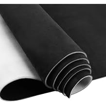 FONUNO Auto Suede Headliner Fabric with 1/9" Foam Backing Suede Car Roof Headliner Fabric Auto Interior Replacement Material for Automotive SUV RV Boat Roof DIY Repair 96" L x 60" W, Black