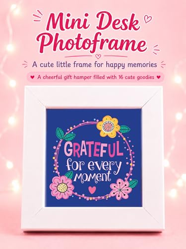 Image of Doodle Magic Moments Gift Hamper for Girls | 16 Cute Goodies with Notebook, Floral Desk Stand, Stickers, Photo Frame, Magnets, Key Ring, Pen, Thoughtful Card, Notecards & Chit Pad | Ready-to-Gift Birthday Hamper | Gift Set for Teens, Best Friends & Sisters