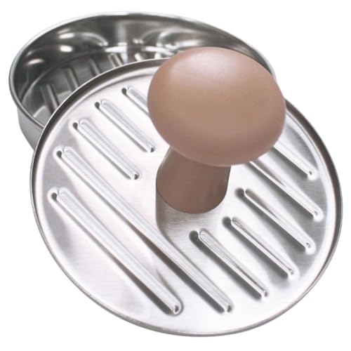 TOGEVAL Prensa para Hacer Hamburguesas de Acero Inoxidable Molde Redondo para Carne con Diseño Ergonómico Fácil de Limpiar Herramienta Esencial de Cocina para Moldear Hamburguesas