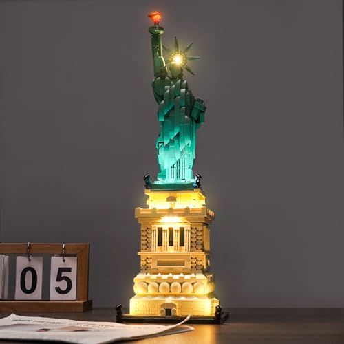 Image of LED Lighting Compatible with Lego Architecture Statue of Liberty 21042,Light Kit Compatible with Lego 21042, NOT Included The Model Set - JUST Lights