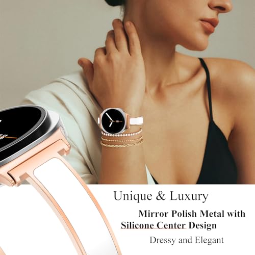 Image of WINGLE Slim Bands for Galaxy Watch 8 Band Samsung Galaxy Watch 8 Classic Band 40mm 44mm 46mm Women, Jewelry Dressy Bracelet Thin Metal Strap Designer Luxury Bangle for Galaxy Watch8 / 8 Classic