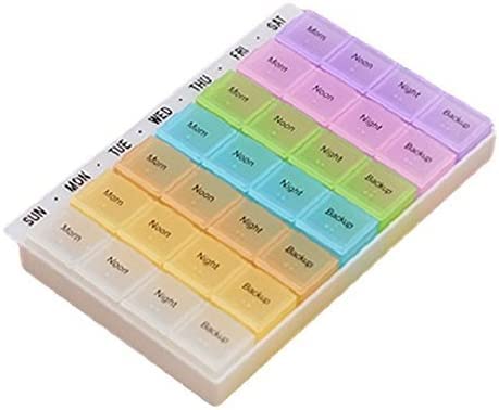 ピルケース 薬ケース 習慣薬箱 サプリメントケース 薬入れ 薬収納 くすり整理ケース 1週間分(1日4回) 携帯便利 コンパクト 取り外し可能 服薬管理 薬を飲み忘れ防止のように 1個