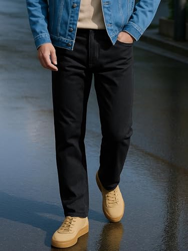 Image of Bewakoof Men's Slim Straight Fit Jeans