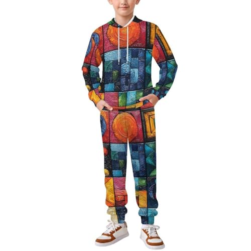 Boys' Girl's Sweatshirt Set 2 Piece Pullover Hoodie Jogger Sweatpants Pants, Brazilian Patterns
