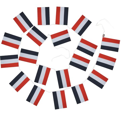 Image of AZ FLAG Yemen 6 meters BUNTING Flag 20 flags 9'' x 6'' - Yemeni STRING flags 15 x 21 cm