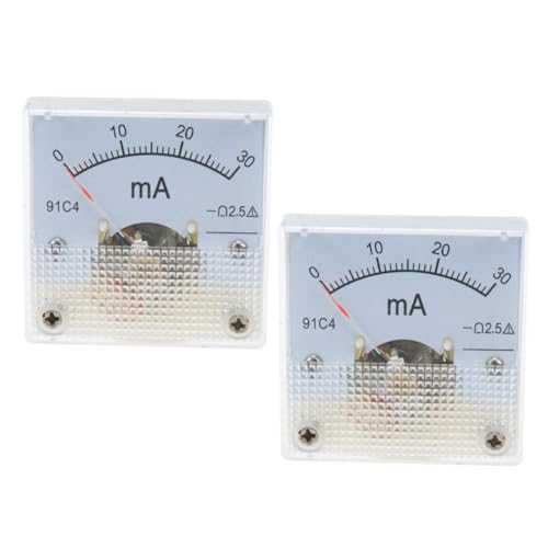 BAZEITFLOW 2個 直流電流計 精 アナログパネルメーター 電源配盤 電圧安定器対応 簡単取付け 微安電流測定用