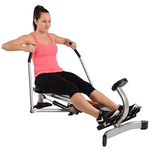 Stamina BodyTrac Glider Hydraulic Rowing Machine with Smart Workout App – Rower Workout Machine with Cylinder Resistance – Up to 250 lbs Weight Capacity