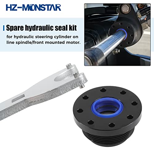 Image of HC5345 Seal Kit Compatible with SeaStar Hydraulic Steering Cylinder Seal Kit with Pin Wrench, Front Mount Hydraulic Steering Cylinders Seal Replace HC5340 HC5341 HC5342 HC5343 HC5344 HC5345