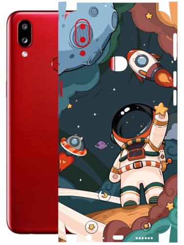 Image of AtOdds - Full Body Back Screen Guard Protector Film - Lamination Wrap Skin Sticker Compatible with Samsung Galaxy A10s | Scratchproof Matte Finish (Space)