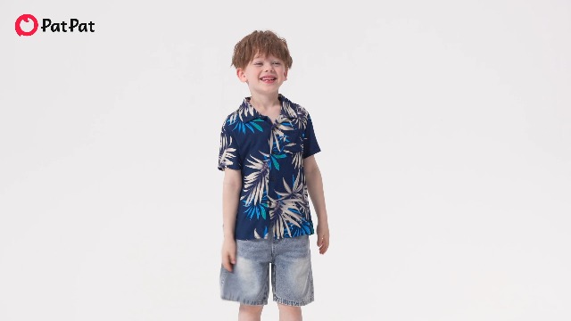 PATPAT Family Hawaiian Matching Outfits - Mommy and Me Vacation Outfits | Halter Sundresses and Button Down Shirts, Caribbean Vacation Summer Tropical Outfits, Hawaiian Boho Tropical Floral Printed miniatura 7