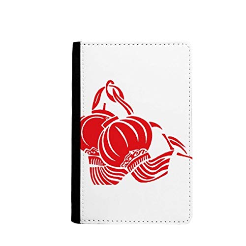 Étui portefeuille de voyage passeport lanterne chinoise rouge 3.7x5.8" étanche