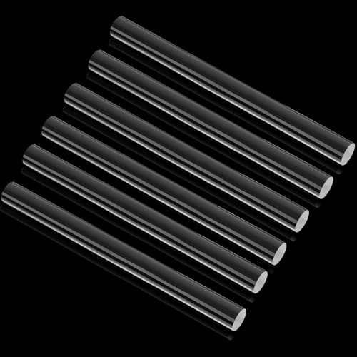 Clabby 6 Pieces Acrylic Clay Roller Plastic Polymer Pin 6.5 x 0.5 Inch