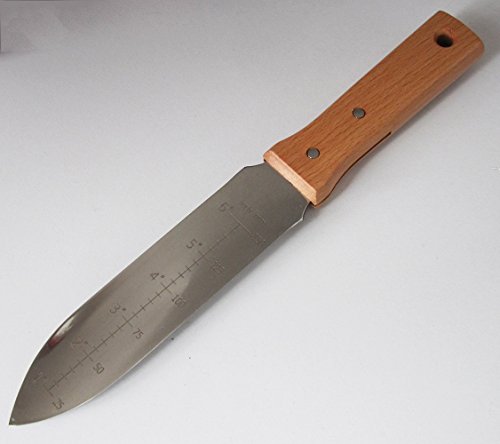 Japanese Hori Hori Garden Landscaping Digging Tool With Stainless Steel Blade & Sheath (Double-edged blade) - Thumbnail 3