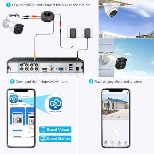 Image of Outdoor Wired Security Camera System Home Video Surveillance Cameras Systems