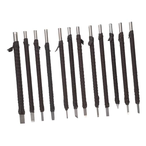 HOMSFOU 12-Piece Wood Carving Tools Kit Wood Carving Tools Set Knives Easy to Sharpen and Comfortable to Use