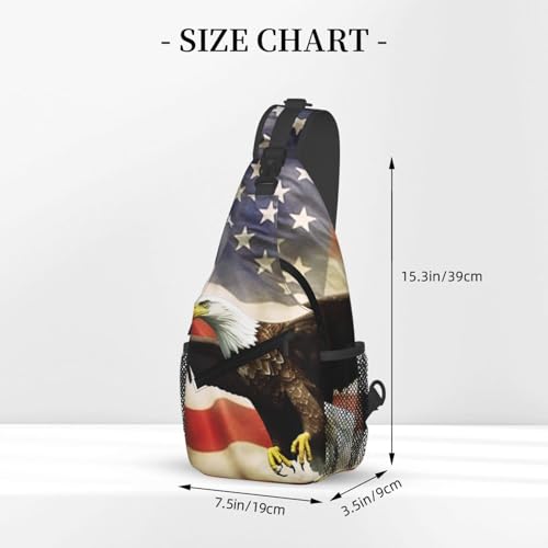 Bolso cruzado para hombre tipo bandolera con bandera americana miniatura 3