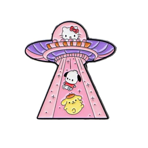 Sanrio Friends UFO Abduction Enamel Pin - Hello Kitty,...