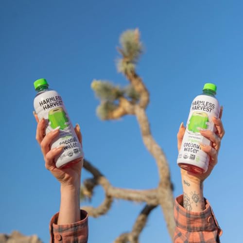 Harmless Harvest Organic Coconut Water Drink, Hydration with Natural Electrolytes, No Sugar Added, Fair for Life Certified, Pure Coconut Water 12 Fl Oz (Pack of 24)