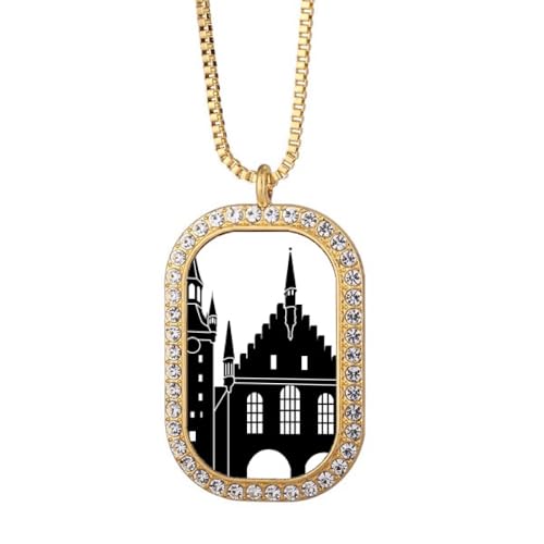 Collar con colgante de la catedral de Colonia de Alemania,...